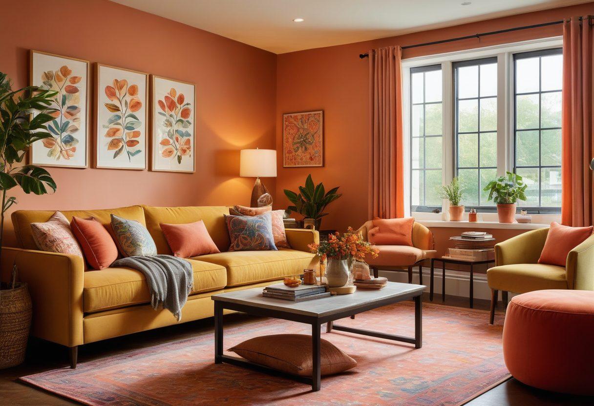 A cozy home setting symbolizing love and security, showcasing a couple happily enjoying their life together in a beautifully decorated living room. Include subtle elements representing comprehensive insurance, such as a protective shield or heart symbols, gently woven into the decor. Warm, inviting colors to create a sense of comfort and safety. super-realistic. vibrant colors. soft lighting.